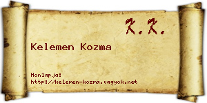 Kelemen Kozma névjegykártya